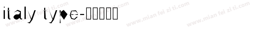 italy type字体转换